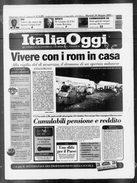 Italia oggi : quotidiano di economia finanza e politica